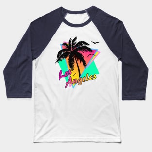 Los Angeles Cool 80s Sunset Baseball T-Shirt